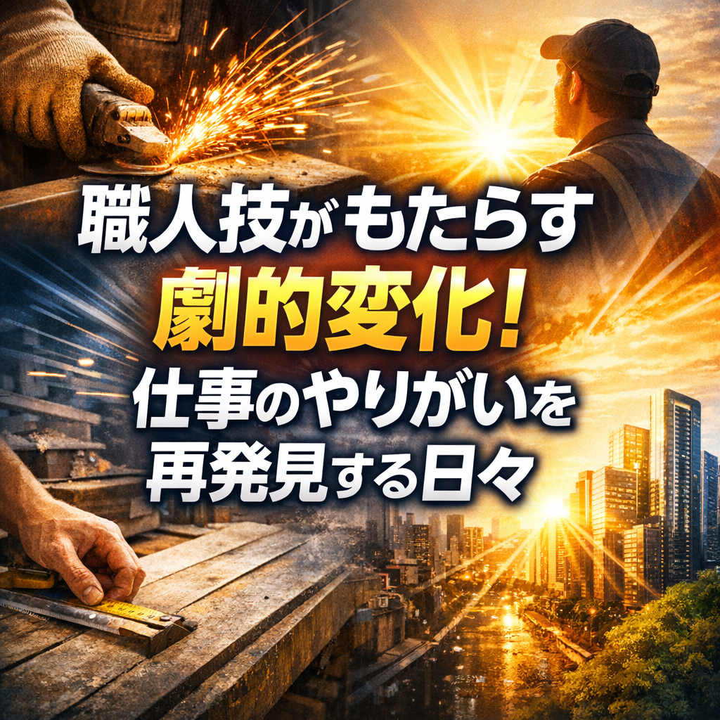 職人技がもたらす劇的変化!仕事のやりがいを再発見する日々