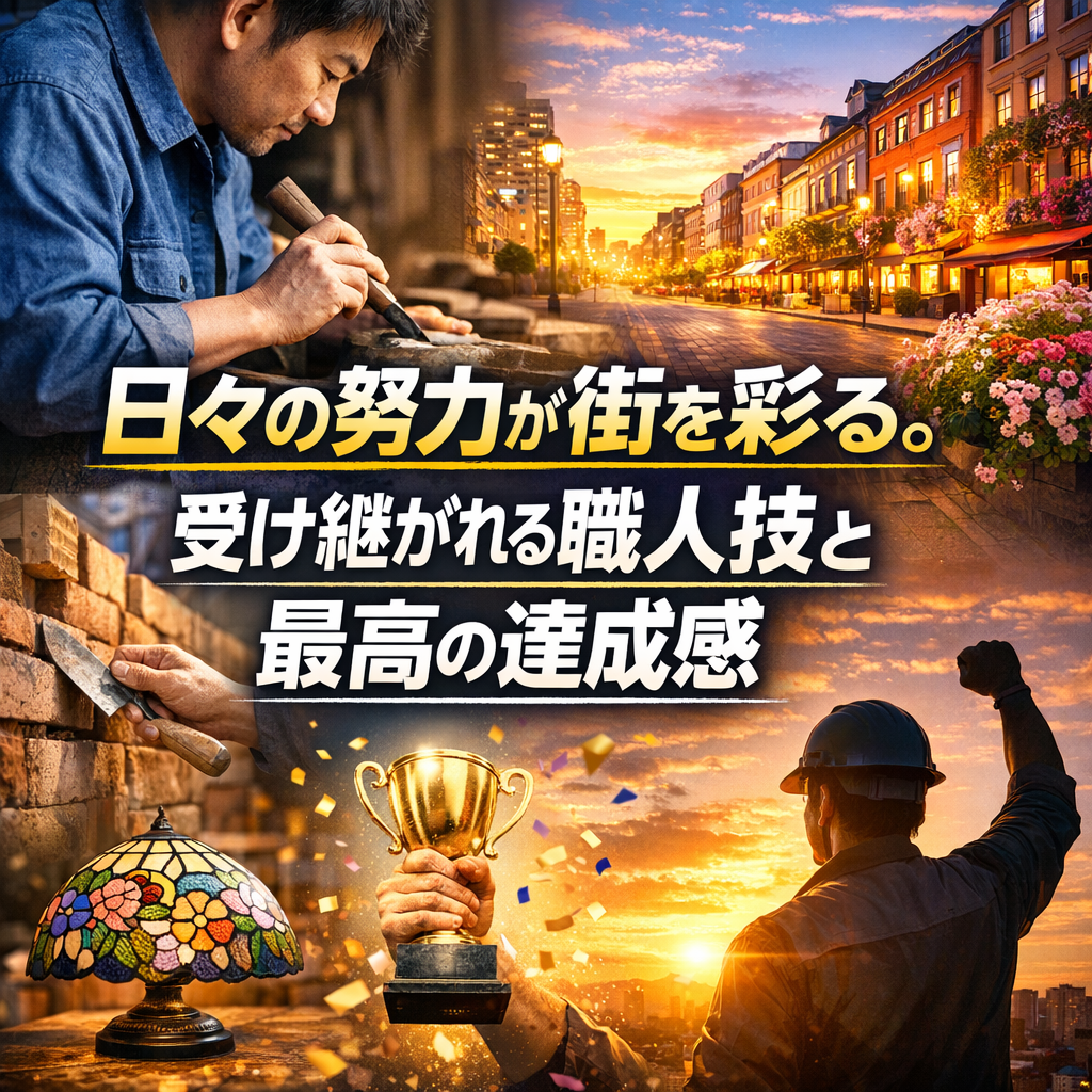 日々の努力が街を彩る。受け継がれる職人技と最高の達成感