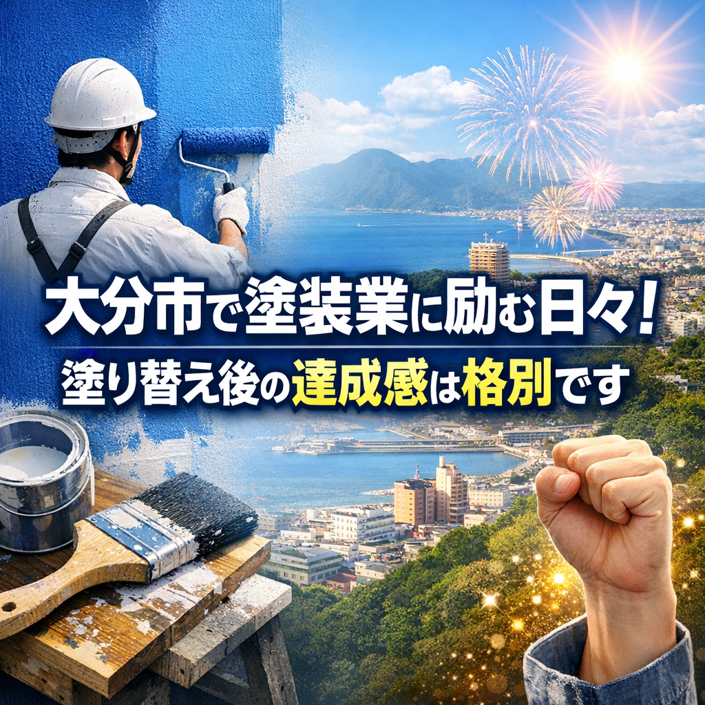 大分市で塗装業に励む日々！塗り替え後の達成感は格別です