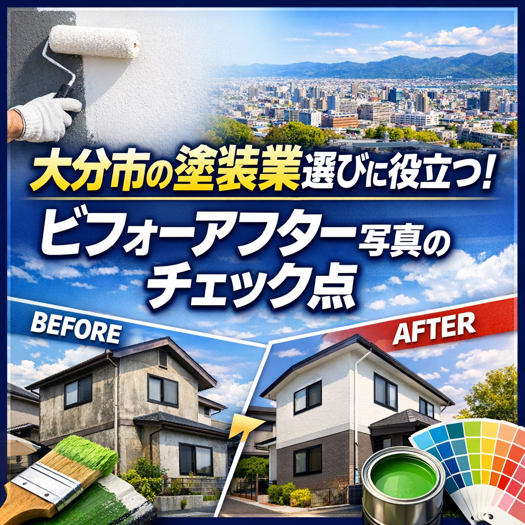 大分市の塗装業選びに役立つ！ビフォーアフター写真のチェック点