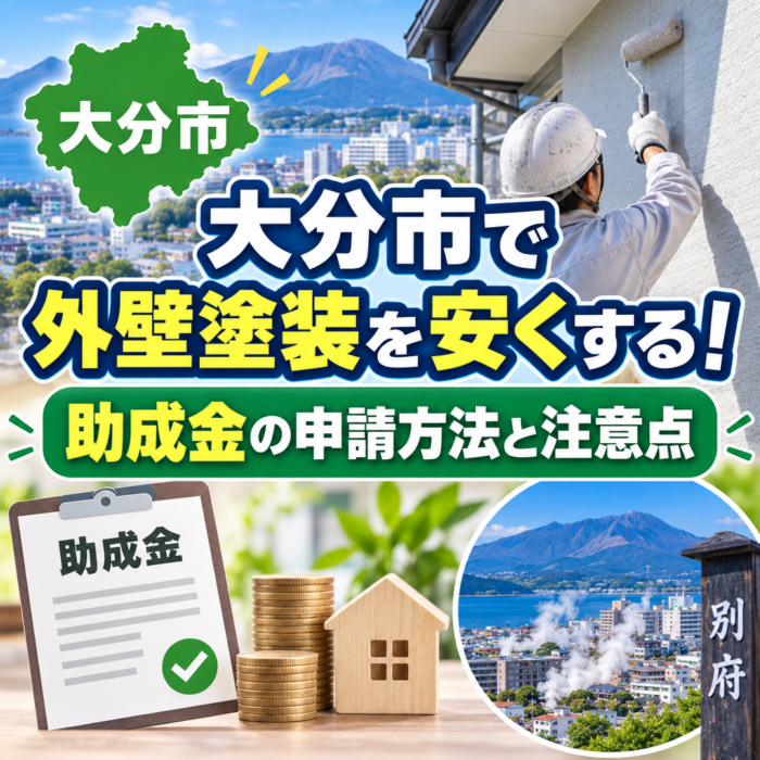 大分市で外壁塗装を安くする！助成金の申請方法と注意点