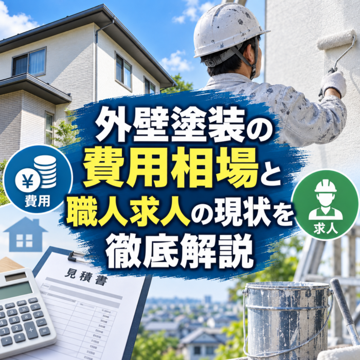 外壁塗装の費用相場と職人求人の現状を徹底解説