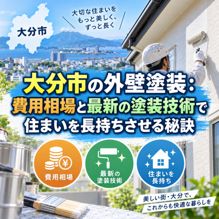 大分市の外壁塗装：費用相場と最新の塗装技術で住まいを長持ちさせる秘訣